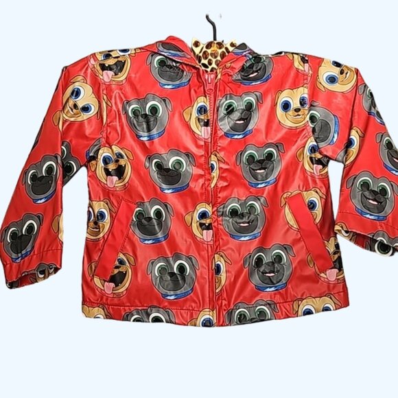 Disney Collection Puppy Dog Pals Bingo Rolly Rain Coat Jacket 3 Toddler boy girl - Picture 1 of 15